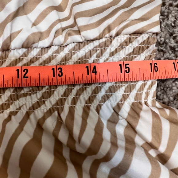 LOFT Tall Zebra Stripe Square Neck Midi Flare Dress Large Tall NWT - Picture 7 of 9